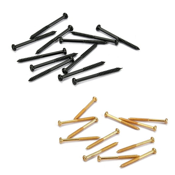 WORGEOUS  12 Pcs Gold Pickguard Screws Guitar Accessory Threaded Pickup