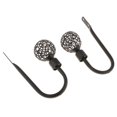 thumbnail image 4 of 1 Par de Gancho de Cortina de Aleación de Aluminio Duradero con Tornillos de Montaje, Accesorios de Cortina para Hogar Negro Soledad Colgador de gancho de cortina en forma de U, 4 of 9