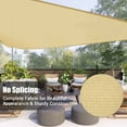 thumbnail image 6 of Yescom 16.5' Triangle Sun Shade Sail Patio Deck Beach Garden Yard Outdoor Canopy Cover Uv Blocking (Beige), 6 of 9