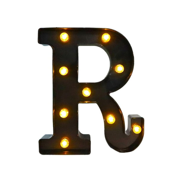 Letrero con letras del alfabeto iluminado, marquesina iluminada, decoración para exteriores, aniversario, dormitorio, cumpleaños, cafetería, , R R 717 x 858 x 157 pulgadas
