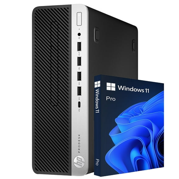 Restored HP Computers ProDesk 600 G5 SFF Windows 11 Pro Business Desktop PC System | Intel Core i5 CPU | 32GB DDR4 RAM | 1TB(Fast Boot) NVMe SSD | WIFI | Black - (Refurbished)