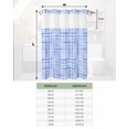 thumbnail image 6 of No Hook Shower Curtain with Snap in Liner, Watercolor Blue Check Plaid Hotel Shower Curtains for Bathroom, Washable Shower Curtain Liner Set with Mesh Top Window, 60"x72", 6 of 6
