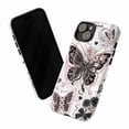 thumbnail image 3 of Pink Butterfly Floral Aesthetic Phone Case, Soft Pastel Bow Design Protective Cover for iPhone 17 16 15 14 13 12 11 Pro Max Plus Mini, 3 of 6