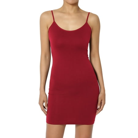 

Women s Sleeveless Spaghetti Strap Seamless Bodycon Short Mini Cami Slip Dress