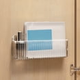 thumbnail image 4 of Wall‑Mount Storage Caddy, Adhesive Hanging Organizer, Clear Wall Holder, No Drill Cabinet Door Organizer, Multi‑Purpose Wall Storage Bin, Transparent Storage Box for Home Kitchen Office, 4 of 5