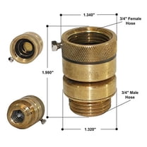 Merrill mfg BVBADNL75 Brass Vacuum Breaker Valve, 3/4 inch, Backflow Preventor for Drain Pipes
