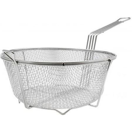 

X 5-5/8 Round Fry Basket Heavy Duty Plated Iron -Sturdy Round Food Strainer For Home And Restaurant Kitchen Frying Chips Fish Sausages