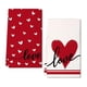 thumbnail image 2 of Juego de toallas de cocina para el Día de San Valentín | Microfibra extra grande de 45×66cm, suave, súper absorbente, estampado romántico de corazón, rojo | 2-Pack Paños de cocina multiusos para una, 2 of 4