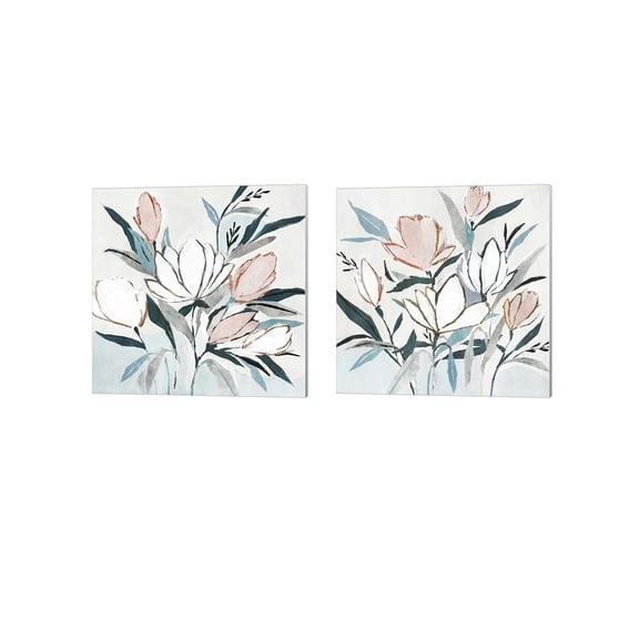 Blue Monday by Isabelle Z Canvas Art Set of 2 14 inch X 14 inch Each