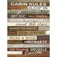 thumbnail image 2 of Rae, Marla 19x24 White Modern Wood Framed Museum Art Print Titled - Cabin Rules, 2 of 4