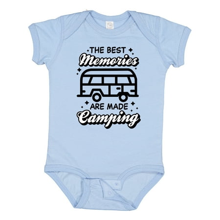 

Inktastic The Best Memories Are Made Camping with RV Gift Baby Boy or Baby Girl Bodysuit
