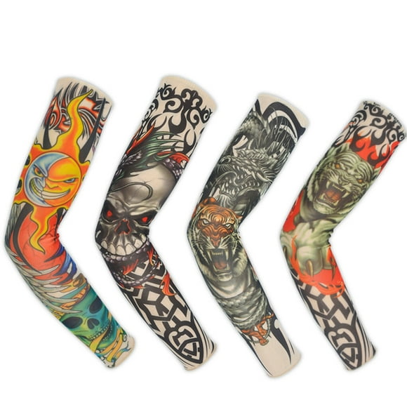 Outdoor Sports Tattoo Sleeve Nylon Stocking Arm sleeve arm cover outdoor Warmer Sun Protective Mens Women Sportswear