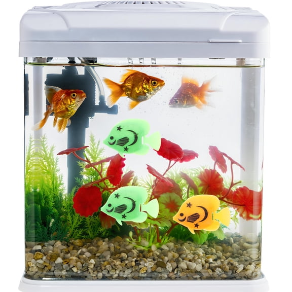 SEWCHICS 10Pcs Miniature Fish Floating Decorations for Aquarium Use with Fish Shape