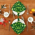 thumbnail image 4 of Coolnut St Patrick's Day Clover Cloth Napkins Set of 6, Oversized Washable Reusable Polyester Dinner Table Napkins for Family, Restaurant, Party Decor, 20 x 20 Inch, 4 of 7
