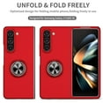 thumbnail image 6 of Decase For Samsung Galaxy Z Fold 2,Impact Resistant Bumper Multi-Angle Degree Rotating with Magnetic Metal Ring Holder Drop Protective Rugged Phone Case Cover,red, 6 of 8