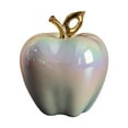 thumbnail image 1 of Estatua de manzana decorativa y creativa de cerámica, figura de manzana, adorno de manzana de porcelana Blanco, 1 of 9