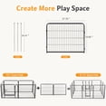 thumbnail image 4 of SHOUFTW 2 Panels Dog Playpen, 24 inch Indoor Outdoor Dog Fence, Metal Dog Pen, Heavy Duty Pet Puppy Exercise Pen for RV Camping, Garden, Yard, 4 of 7
