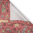 thumbnail image 6 of Ambesonne Cat Valance & Curtain, Kitty Doodle Paws Bow Tie, 55"x30", Multicolor, 6 of 6