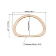 thumbnail image 2 of Uxcell 6" Wood Purse Handle D Shape Handbag Replacement for DIY Making 4Pack Light Brown, 2 of 6