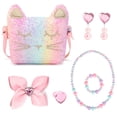 thumbnail image 2 of Monedero Mibasies para niñas pequeñas, disfraz de gato con conjunto de joyas, 2 of 7