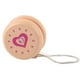 thumbnail image 3 of Juguete de bola de yoyó de madera con bonito patrón de dibujos animados, juguete educativo temprano para niños (corazón rosa), 3 of 15
