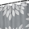 thumbnail image 3 of Gray and White Floral Pattern Shower Curtain 36"x72" ,Bathroom Decorative Shower Curtains Set with 12 Hooks,Modern Waterproof Washable Shower Curtain, 3 of 6