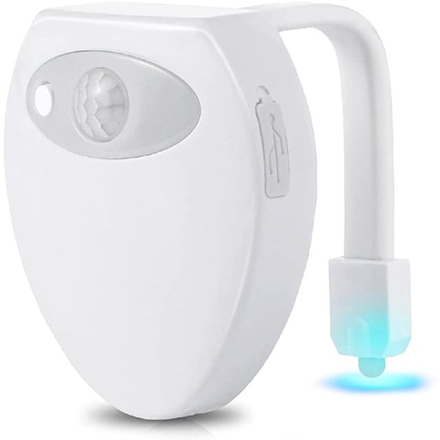 Luz de ba?o LED recargable con sensor de movimiento USB de 8 colores para ba?o, hoteles, cafeterías - resistente al agua ZefeiWu 8390612547171