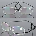 thumbnail image 3 of KOOSUFA Rimless Titanium Reading Glasses +3.50 Super Lightweight Eyeglasses Readers Frameless Eyewear for Men Women Black, 3 of 7