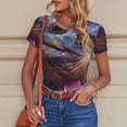 thumbnail image 4 of Rateoe Realistic Flower Turtle Printed Women Rash Guard Short Sleeve,Tummy control Swimsuit Surfing Swimsuit Bathing Suit Short-sleeved Onesie UPF 50+, 4 of 6