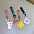 thumbnail image 4 of 26 llaveros colgantes de cuero con todas las letras con llaveros personalizados y exquisitos, 4 of 6