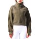 thumbnail image 1 of Sudaderas de Invierno para Mujer Jersey Corto con Media Cremallera Cuello Embudo Forro Polar con Cremallera Tops de Manga Larga con Orificio para el Pulgar, Verde, 1 of 6