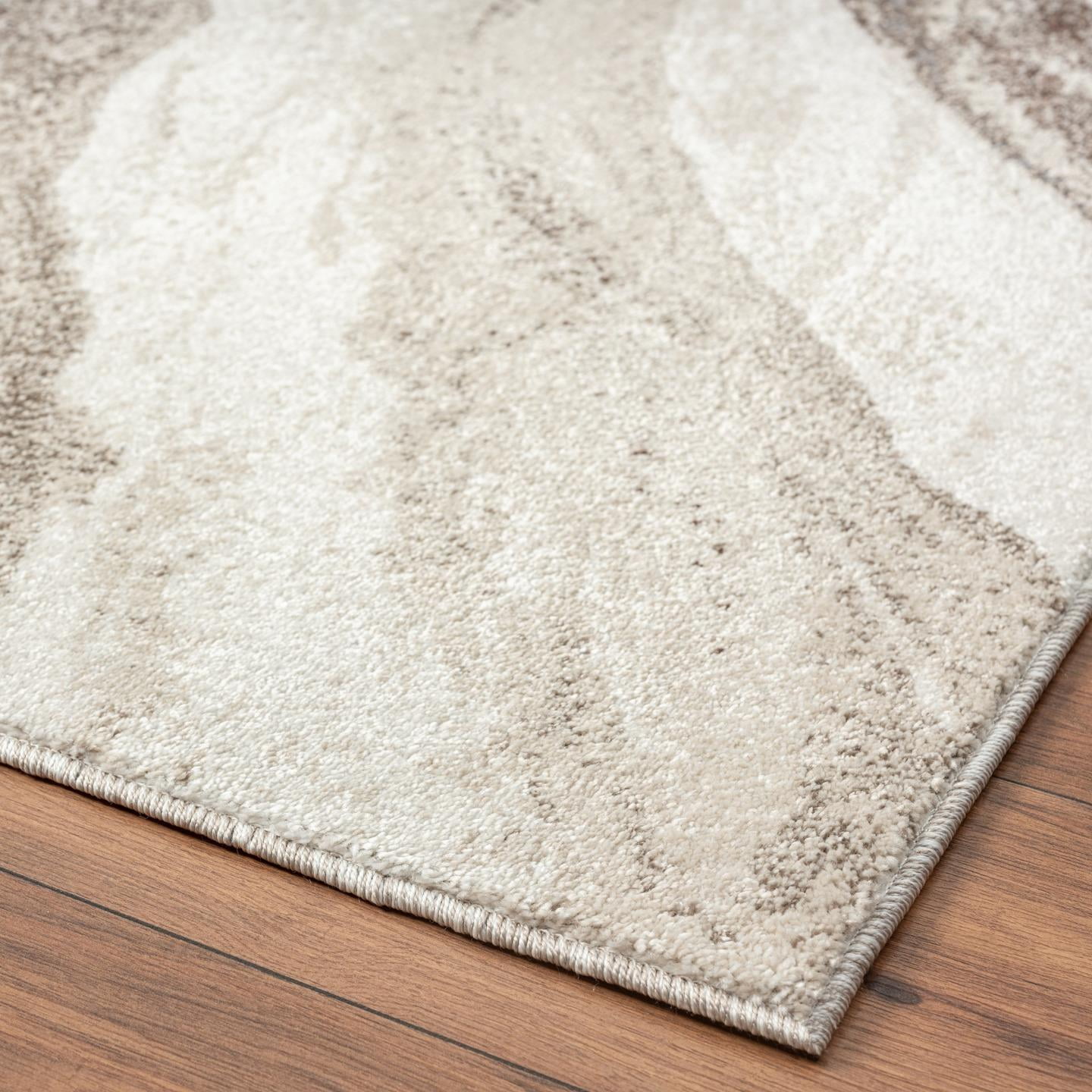 Luxe Weavers Geometric Abstract Brown 5x7 Art Deco Marble Swirl Area Rug