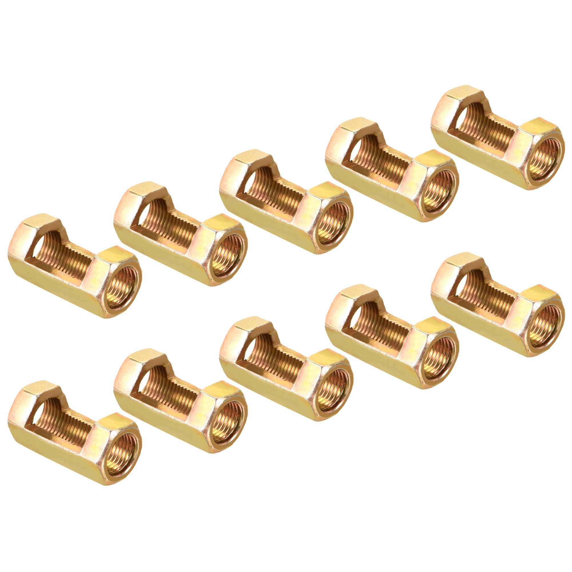 Uxcell M10 Thread 30mm Height Lamp Repair Parts Iron Hexagon Nut 10 Pack