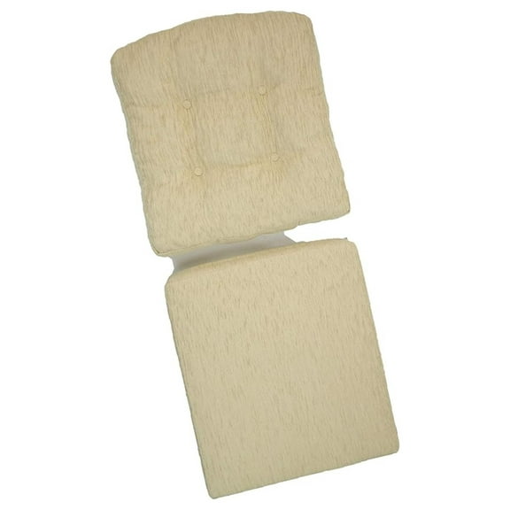 Lounge Chair Cushions Set of 2, Cream - Wicker Chair Cushions 22x21x4 Inch, Indoor Patio Furniture Seat & Back Cushions, Olefin Polyester