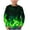 E, variant on ​​ Childrens Stylish Flame Pullover Long Sleeve Tee Boys Girls Casual Top Crewneck Graphic Shirt Soft Blend Comfortable Kidswear