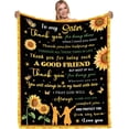 thumbnail image 1 of LHSHID Sister Gifts Blanket from Brother Birthday Gifts for Sister from Sister Sunflower Blankets and Throws Ultra Soft Flannel Bed Blankets for Sister 30"x40", 1 of 9