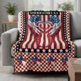 thumbnail image 2 of Independence Day Blanket Soft Cozy Warm Throw Blanket for Couch, Plush Fuzzy Flannel Fleece Blankets for Sofa, Red Blue U.S Flag Wings Stripes Plaid Bed Blankets Lightweight Gifts for Women, 32"x48", 2 of 9