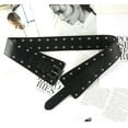 thumbnail image 3 of AURARMLET Cinturón Punk De Cuero PU Negro Con Estilo Y Agujeros Tachonados Para, 3 of 8