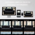 thumbnail image 3 of Black Velvet 2-Seater Loveseat Sofa with Hidden Storage, Compact Space-Saving Couch for Small Apartment, Studio Living, Modern Plush 79-Inch Compact Sofa, 3 of 9