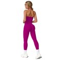 thumbnail image 3 of IDOPIP Workout Sets for Women Seamless Scunch Butt Lifting Impact Leggings Longline Strappy Halter Sports Bra Top 2 Piece Gym Active Outfits, 3 of 7