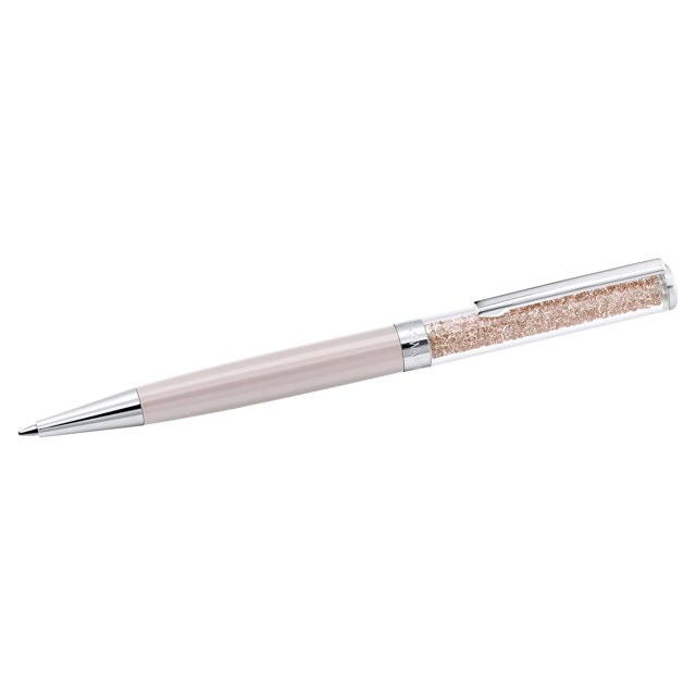 Bolígrafo Swarovski Crystalline con tinta negra y carcasa en color oro rosa, diseño de cristal de la colección Crystalline
