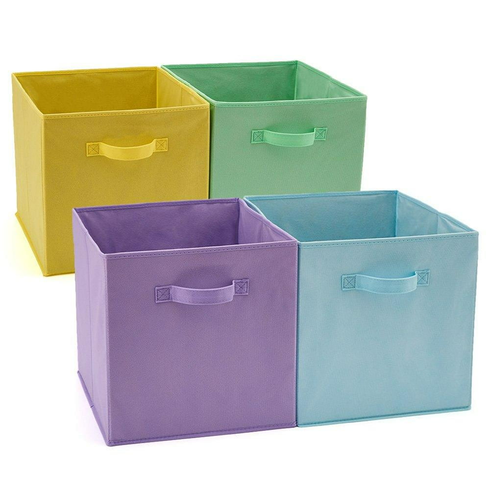 ezoware set of 6 basket collapsible storage cube for nursery