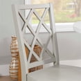 thumbnail image 5 of Linon Nico Side Chair Lattice Back Design in Crisp Light Gray Finished Wood, 5 of 12