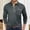 Grey, variant on Adult Men's Polo Shirt Long Sleeve Button Tees Shirts Basic Black Men T Shirts