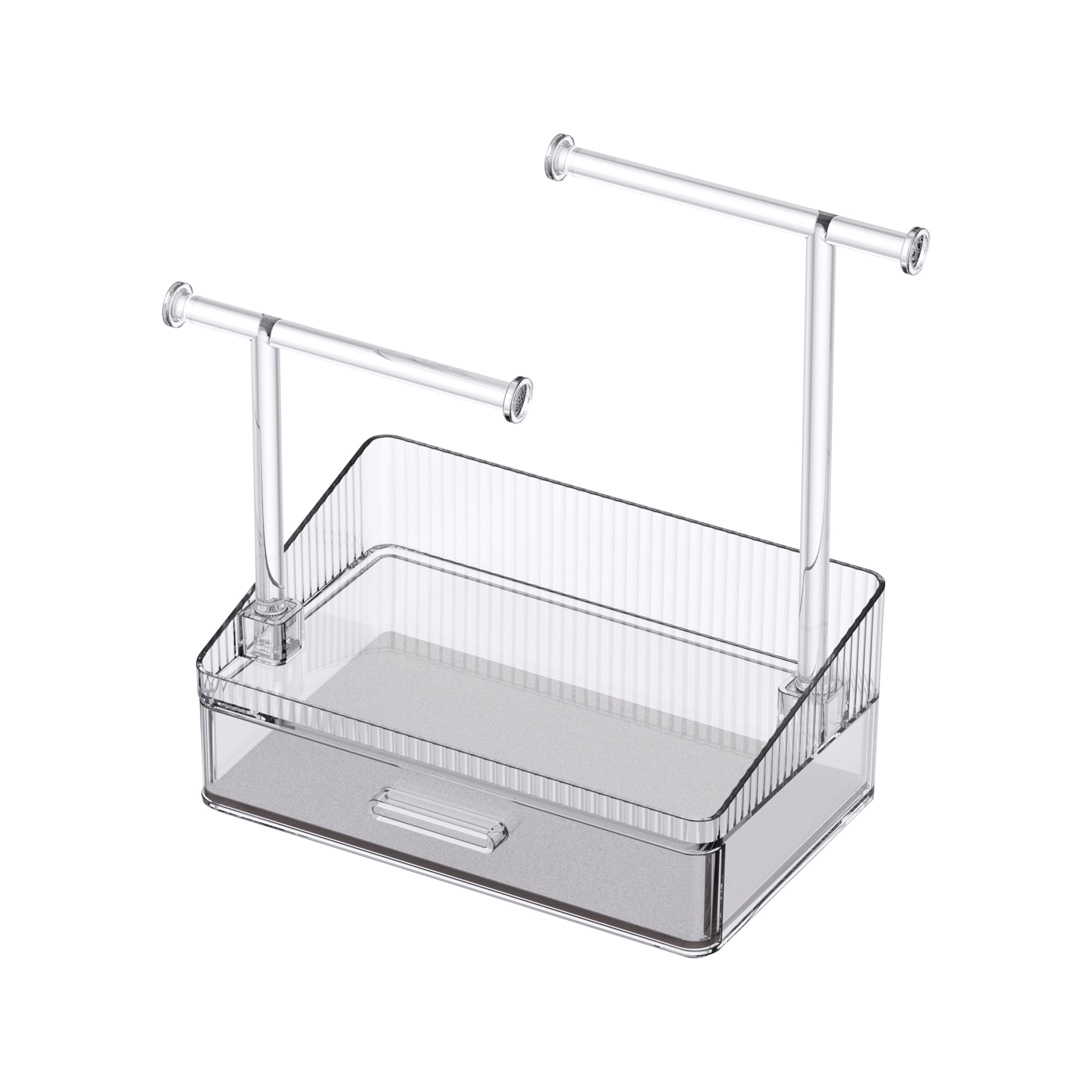 Premium Tiered Necklace and Jewelry Organizer with Built-In Drawer for Tangle-Free Storage