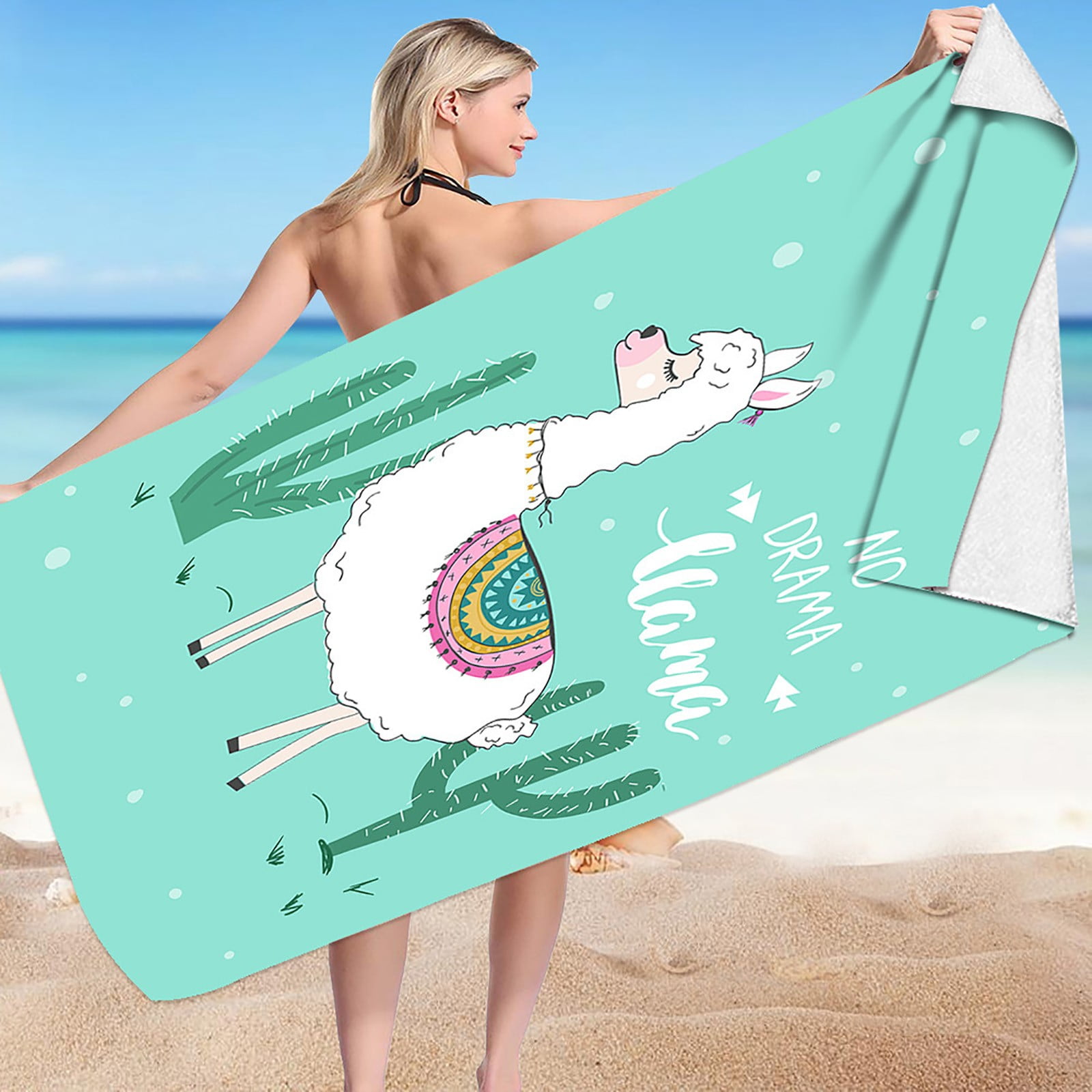 SXCHEN Beach Towel Oversized 36x72 Thin Lightweight Extra Large Absorbent Quick Dry Sand Free Plush Cool Hawaiian Print Summer Starfish Conch