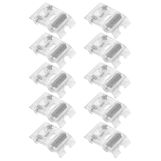 Prensatelas de rodillo de cuero con textura ligera de plástico, prensatelas de rodillo para la mayoría de máquinas de coser domésticas, 10 Uds.