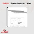 thumbnail image 5 of ALEKO 20'x10' Retractable Awning Fabric Replacement, Grey and White Striped Color, 5 of 12