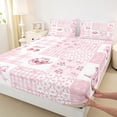 thumbnail image 3 of Homewish Pink Kawaii Bowknot Full Size Sheets for Kids, Cartoon Cowgirl Hat Bed Sheets, Cute Princess Style Sheet Sets, Ultra Soft Bedroom Decor, 4 Pieces, 3 of 7