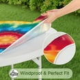 thumbnail image 5 of Colorful Tie Dye Mandala Pattern Round Fitted Tablecloth with Elastic Edge,Dining Table Cover Waterproof,Outdoor Round Tablecloth for Camping,Dining,Indoor and Outdoor, 5 of 7